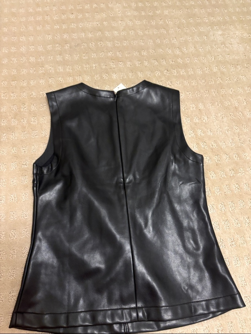 GAP Black Faux Leather Sleeveless Shell Top - Picture 3 of 3